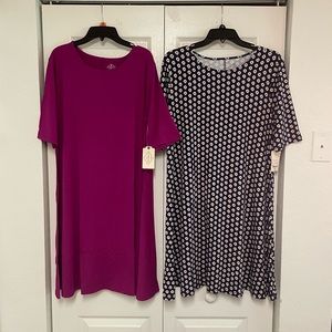 St. John’s Bay BOGO Short-sleeve Swing Dress- Size Large